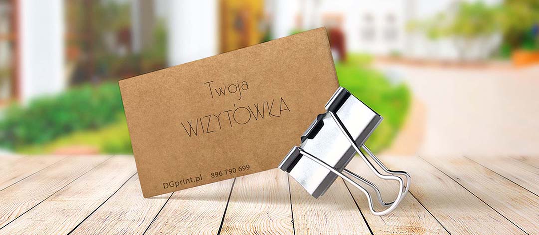 wizytówki kraft foto opis DGprint.pl